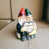 1pc Garden Gnome Couple Statue, Resin Couple In Love Gnome Ornamen, Statue For Micro Landscape Flowerpot Lawn Yard Garden Fish Tank Bonsai Decoration,