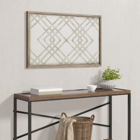 Exton Two-tone Overlapping Geometric Wood Panel Wall Decor