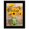 "Country Sunflowers I" by Anthony Smith, Ready to Hang Framed print, Black Frame