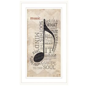 "Music" by Marla Rae, Ready to Hang Framed Print, White Frame