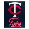 Twins OFFICIAL MLB "Signature" Raschel Throw Blanket; 50" x 60"