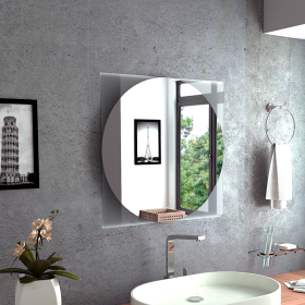 Acantha Mirror; With Sandblasting Borders; Square Shape