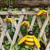 4pcs; Metal Wall Art; Metal Bumble Bee Wall Decor; 3D Iron Bee Art Sculpture Hanging Wall Decorations For Outdoor Home Garden