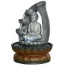 11inches Buddha Fountain Fengshui Indoor Tabletop Decorative Waterfall Kit with Submersible Pump for Office and Home Decor