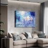 Framed Canvas Wall Art Decor Abstract Style Painting, Impressionism Lotus Painting Decoration For Office Living Room, Bedroom Decor-Ready To Hang