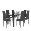 7-piece dining table set; dining table and chair