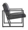 Modern design high quality PU(GREY)+ steel armchair, for Kitchen, Dining, Bedroom, Living Room