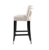 Suede Velvet Barstool with nailheads Dining Room Chair 2 pcs Set - 26 inch Seater height