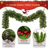 Pre-lit Artificial Christmas 4-Piece Set,Garland, Wreath and Set of 2 Entrance Trees Pre-lit Artificial Christmas 4-Piece Set,Garland, Wreath and Set