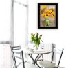 "Country Sunflowers I" by Anthony Smith, Ready to Hang Framed print, Black Frame