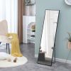 3rd generation black solid wood frame full length mirror, dressing mirror, bedroom porch, decorative mirror, clothing store, floor to ceiling mirror,