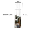 3rd generation black solid wood frame full length mirror, dressing mirror, bedroom porch, decorative mirror, clothing store, floor to ceiling mirror,