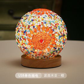 3 Color Changing Night Light RGB Remote Control Dimmable Lamp Portable Table Bedside Lamps USB Rechargeable Night Lamp (Ships From: China, Lampshade Color: Tricolor remote2)