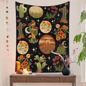 European Retro Mushroom Hanging Cloth Plant Homestay Tapestry (Option: C-95X75CMStar light)