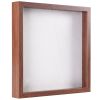 ( Don't Sell on Amazon;  Wayfair ) Square Shadow Box Picture Frame Linen Background Real Glass Front for Memorabilia;  Scrapbooking;  Keepsake;  12x12