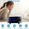 Projection Alarm Clock with Radio Function 7.7In Curved-Screen LED Digital Alarm Clock w/ Dual Alarms 4 Dimmer 12/24 Hour