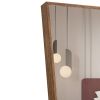 Brown Solid Wood Frame Full-length Mirror, Dressing Mirror, Bedroom Home Porch, Decorative Mirror, Clothing Store, Floor Mounted Large Mirror, Wall Mo