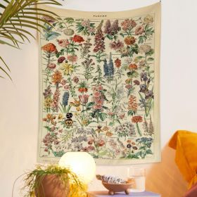 European Retro Mushroom Hanging Cloth Plant Homestay Tapestry (Option: I-150X130CMInstallation package)